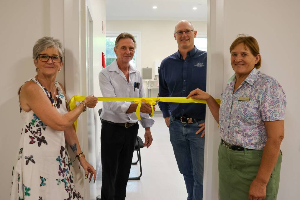 Singleton CWA President Bronwyn Dunston, The Bloomfield Group Chief Development Officer Geoff Moore, Glencore Regional General Manager Ashley McLeod and Singleton Mayor, Cr Sue Moore at the opening of Singleton CWAs new kitchen, funded by the Community Economic Development Fund. Picture supplied 