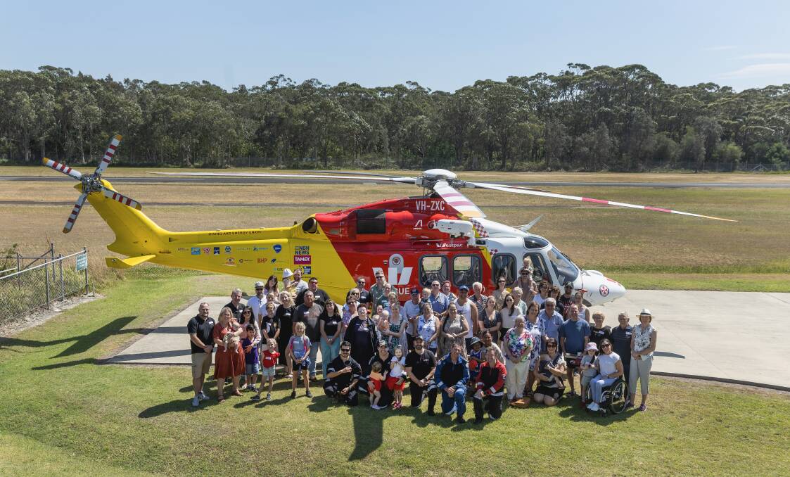 Sunday's celebration brought together Rescue Club members and staff from the Westpac Rescue Helicopter Service. Picture by Marina Neil