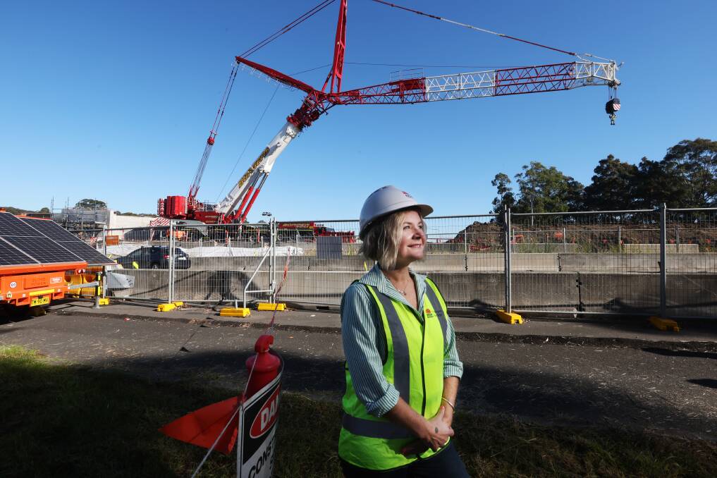 Transport for NSW region north director Anna Zycki at the Jesmond roundabout site. Picture by Simone De Peak 