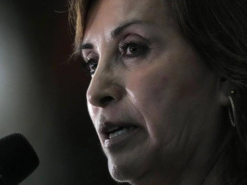 A formal complaint has accused Peru's President Dina Boluarte of taking a bribe. (AP PHOTO)