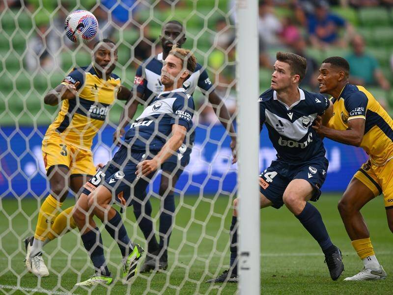 A Ryan Teague own goal has consigned the Victory to a 1-0 ALM loss to Central Coast in Melbourne. (Morgan Hancock/AAP PHOTOS)